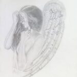 Female with Wings: Pencil Sketch